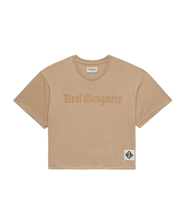 Logo Crop T-Shirt - Tan