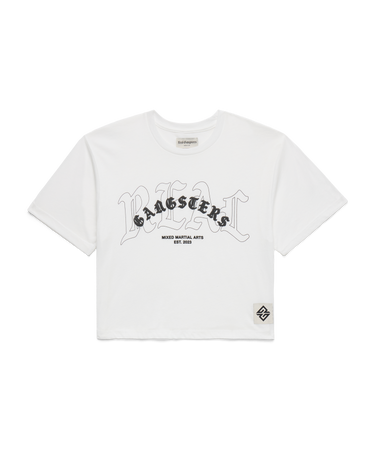 Old English Crop T-Shirt - White