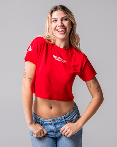 Bold Logo Crop Tshirt - Red