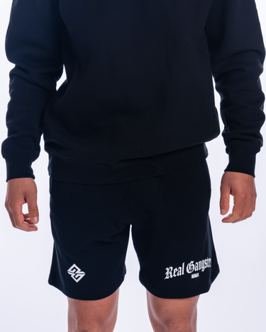 Old English Sweat Shorts - Black