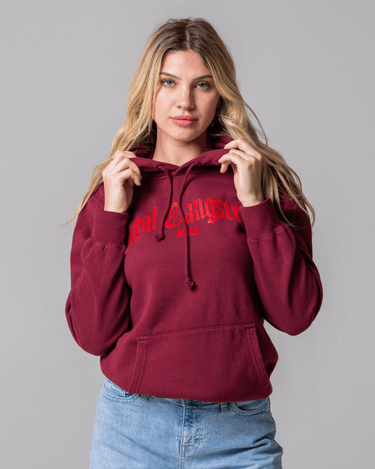 Old English Hoodie - Crimson