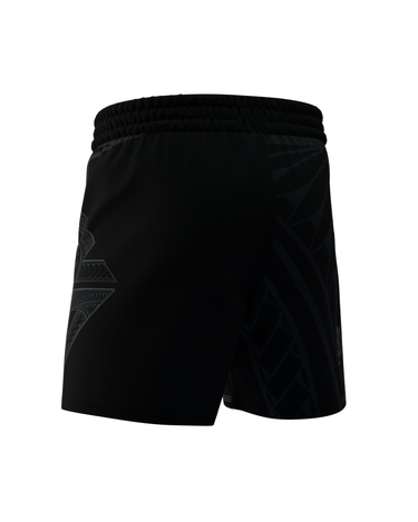 Island Warrior Jiu Jitsu Shorts - Black/Silver
