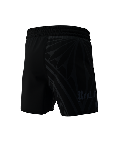 Island Warrior Jiu Jitsu Shorts - Black/Silver